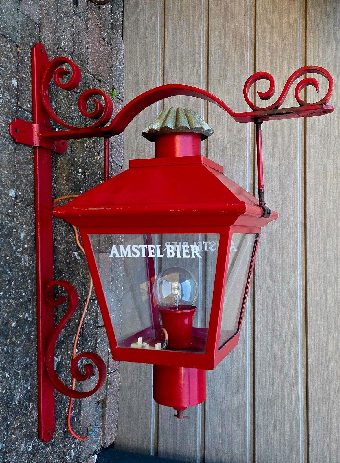 Amstel Bier Lantaarn  / gevel lamp, Ophalen, Gebruikt, Overige typen, Amstel