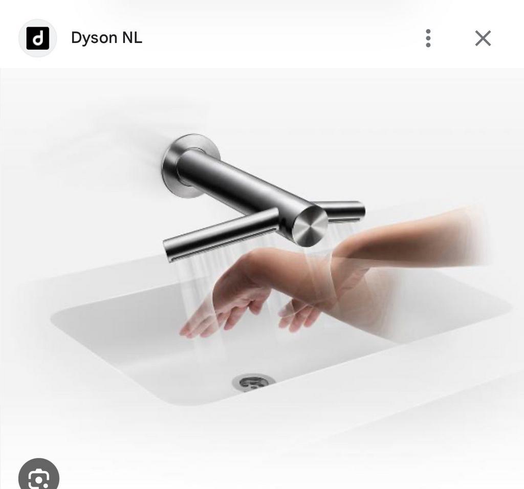 Dyson Airblade Wash+Dry kraan + handdroger NIEUW IN DOOS, Ophalen of Verzenden, Zo goed als nieuw, Rvs, Douche