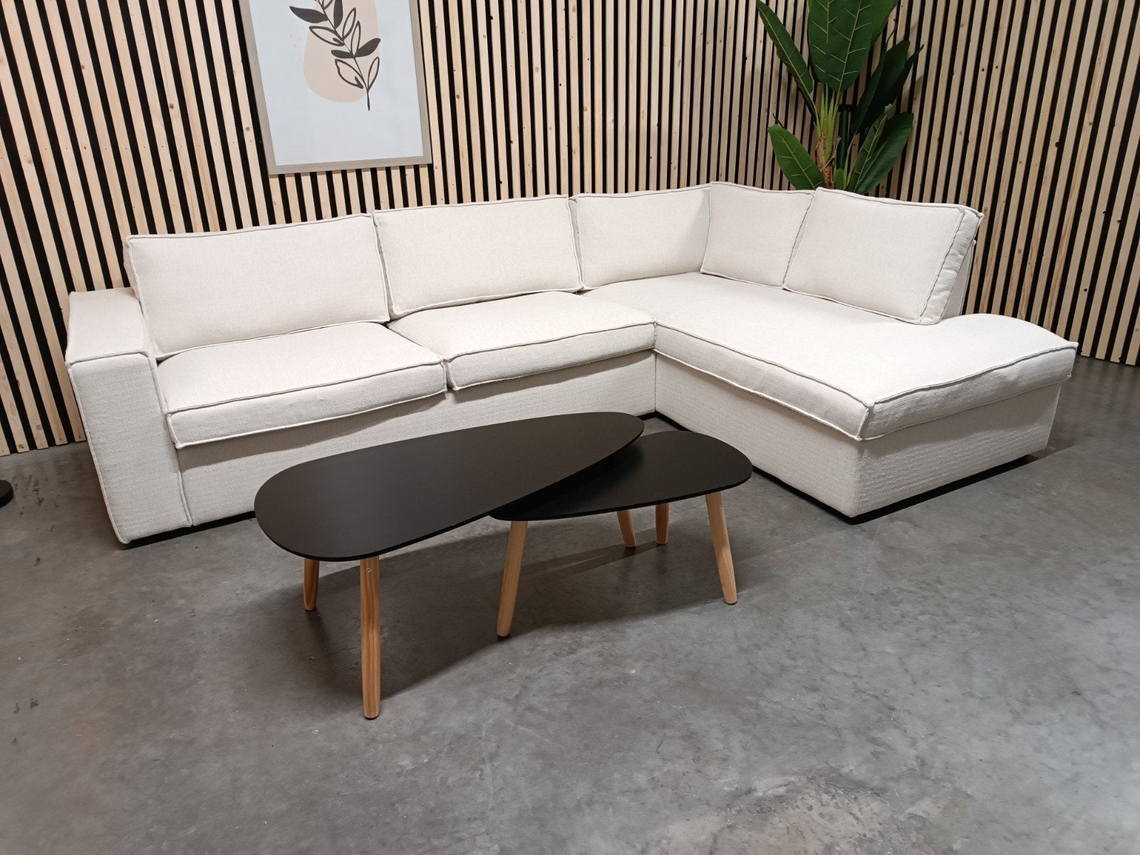 WOOOD Thomas Hoekbank Zand / Beige - Gratis Bezorging, Ophalen of Verzenden, Zo goed als nieuw, Stof, Thomas