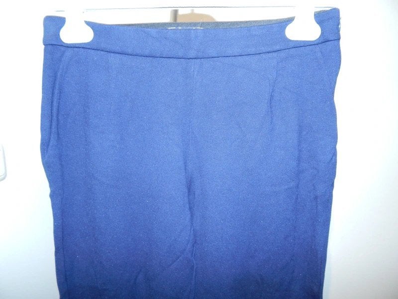 King Louie donker blauwe broek 7/8e model klein omslagje M, Kleding | Dames, Maat 38/40 (M), Zo goed als nieuw, King Louie, Lang