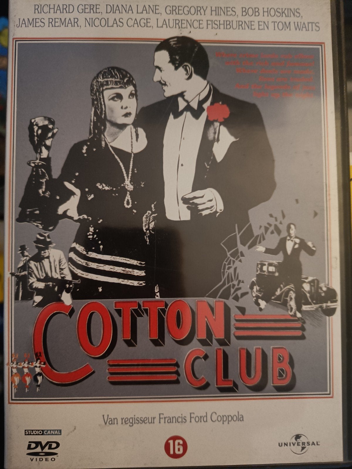 The Cotton Club DVD - Misdaadfilm van Francis Ford Coppola, Vanaf 16 jaar, Nederlands, Ophalen of Verzenden, Gebruikt