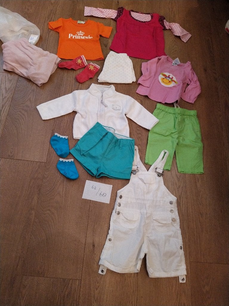 21 - baby kleding pakket - Maat 62 / 68, Kinderen en Baby's, Ophalen of Verzenden, Gebruikt, Maat 62