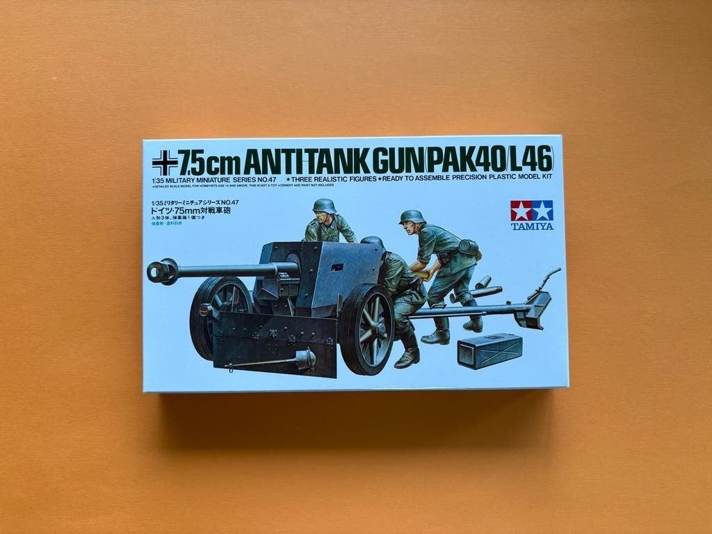 Tamiya 7.5cm Antitank Gun Pak40 L46 Modelbouwset, Tank, Verzenden, 1:32 tot 1:50, Nieuw