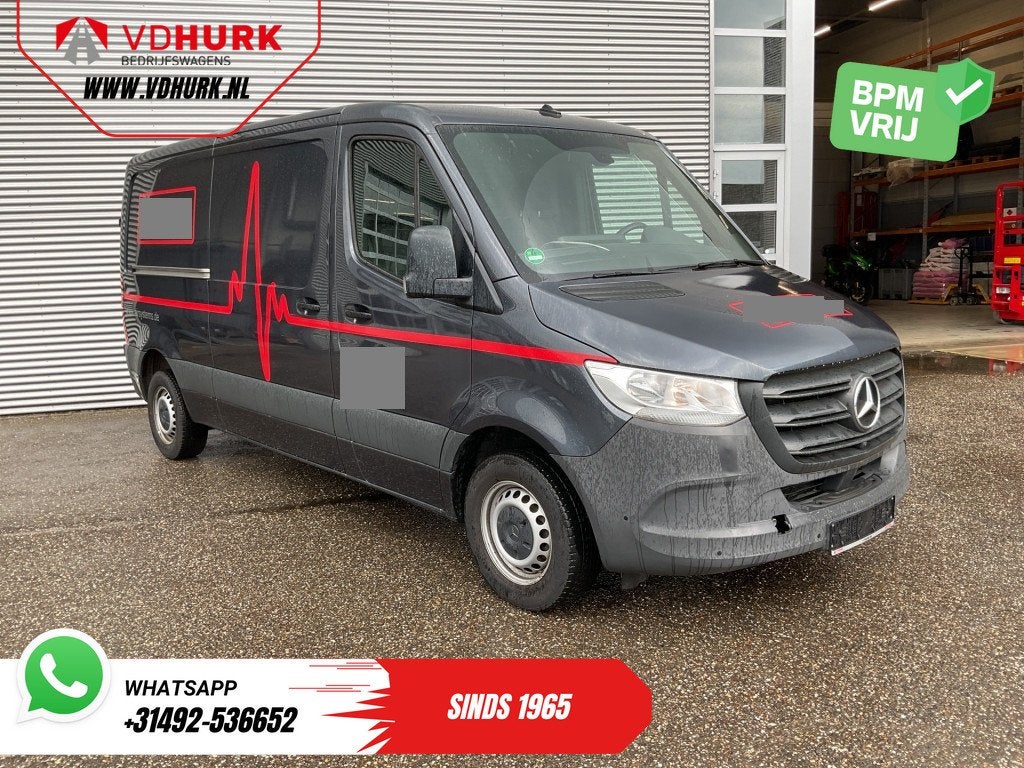 Mercedes-Benz Sprinter L2 2x Schuifdeur/ 360 Camera/ Carplay, Auto's, Voorwielaandrijving, Stof, Gebruikt, 4 cilinders