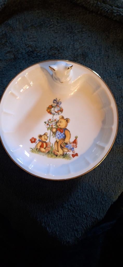 Vintage limoges warmhoudbord, Verzenden, Zo goed als nieuw, Porselein, Kop en/of schotel
