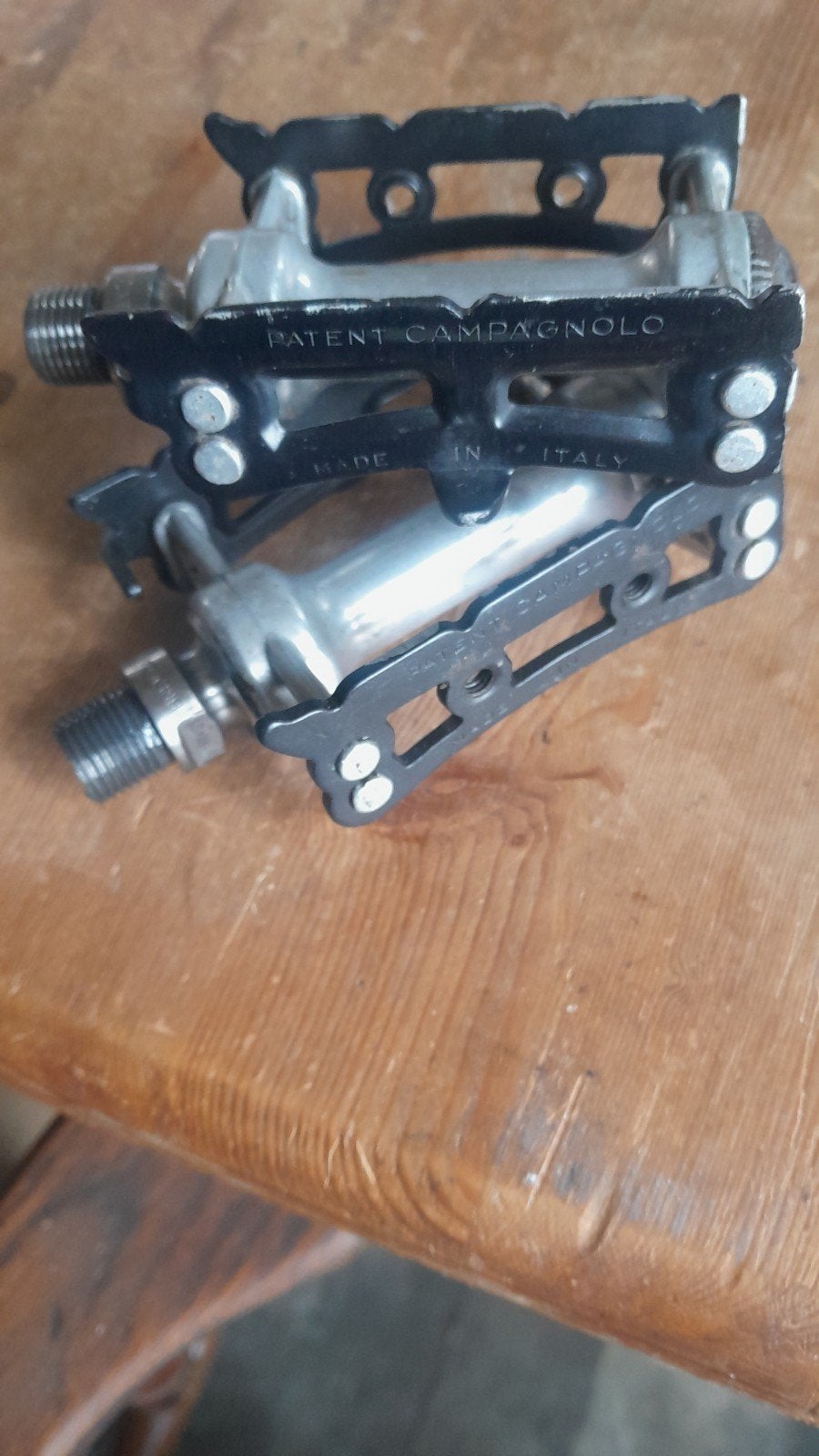 Campagnolo Super Record pedalen titanium assen !, Crankstel of Pedalen, Gebruikt, Campagnolo, Ophalen of Verzenden