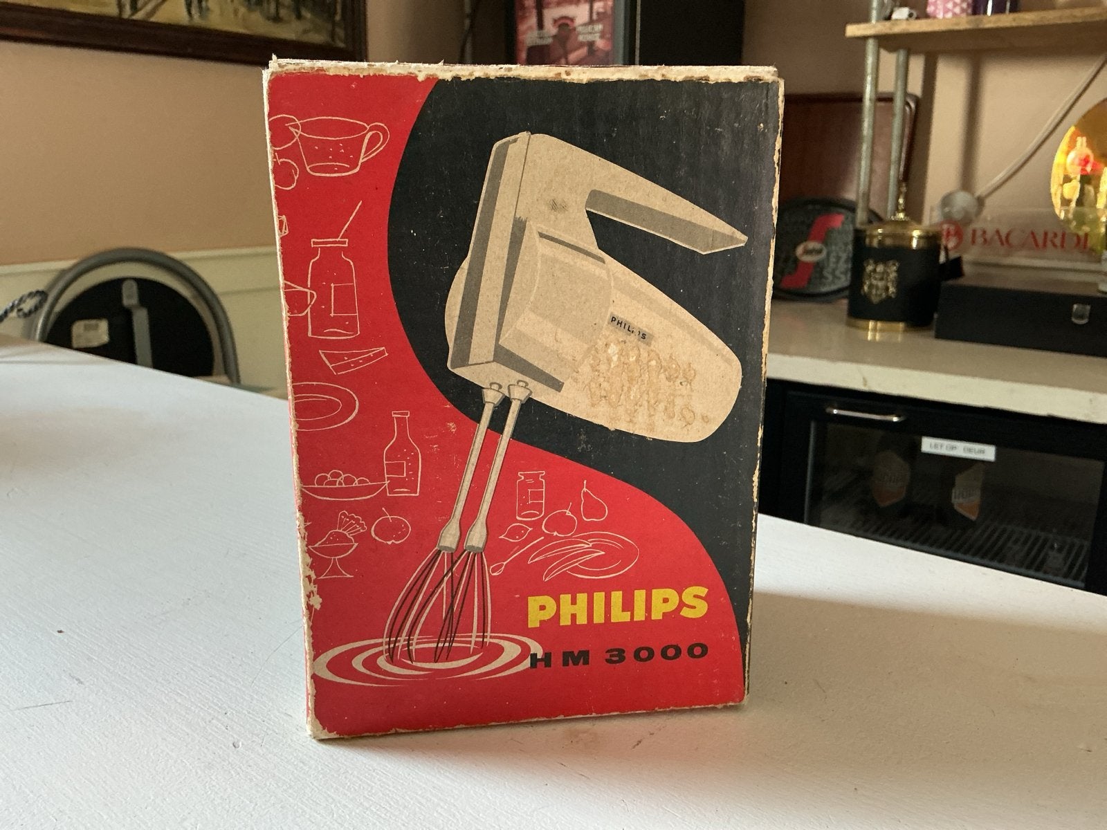 Vintage Philips HM 3000 handmixer met originele doos, Ophalen of Verzenden, Gebruikt
