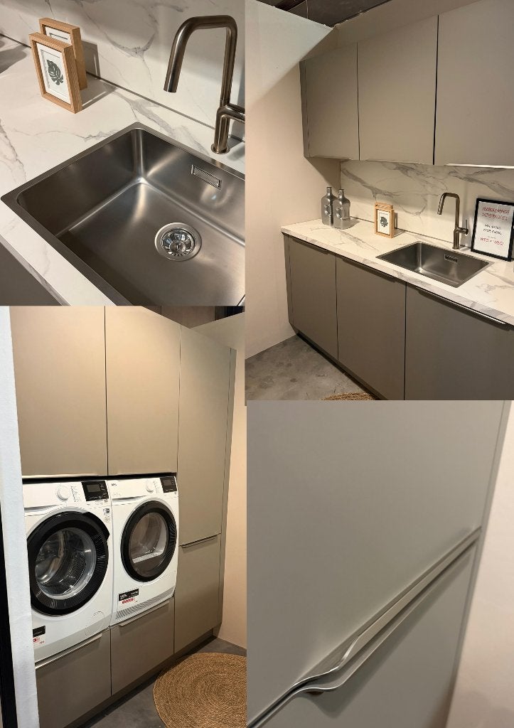 Moderne showroom Washok Exclusief APP, Ophalen, Nieuw, Dubbelwandige keuken, Greeploos