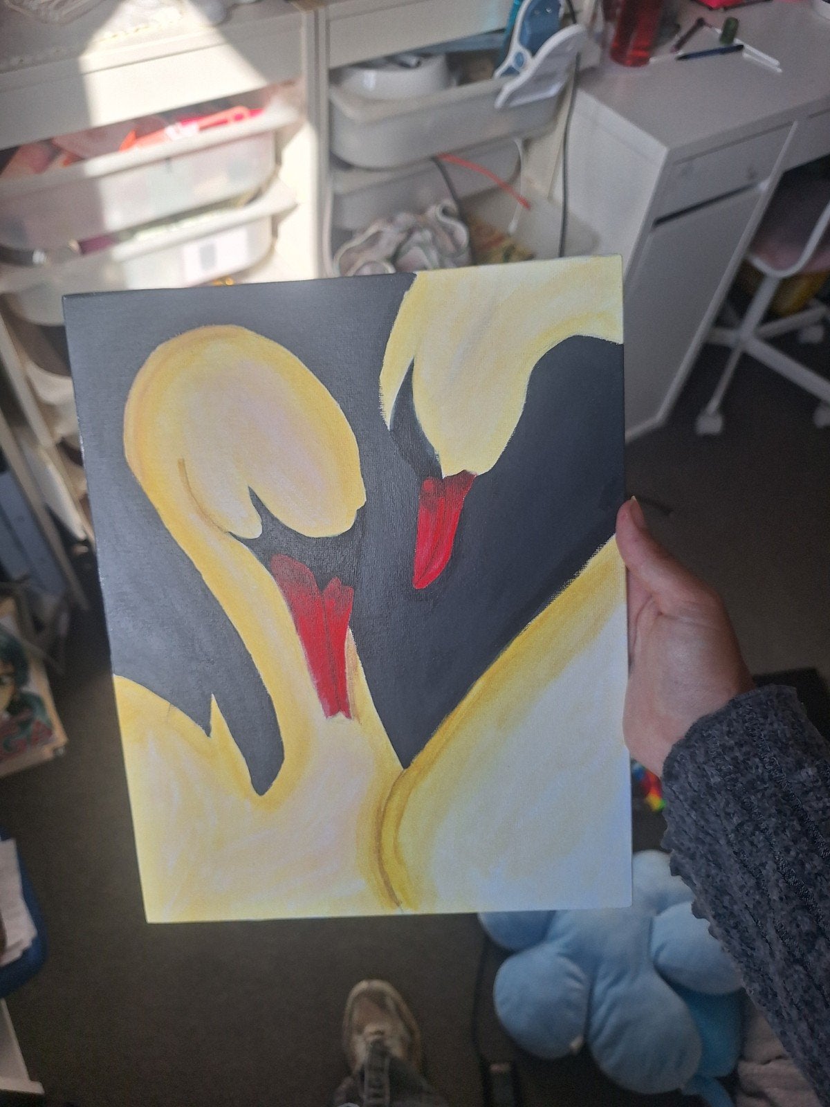 zelfgemaakt schilderij 24x30cm, Ophalen