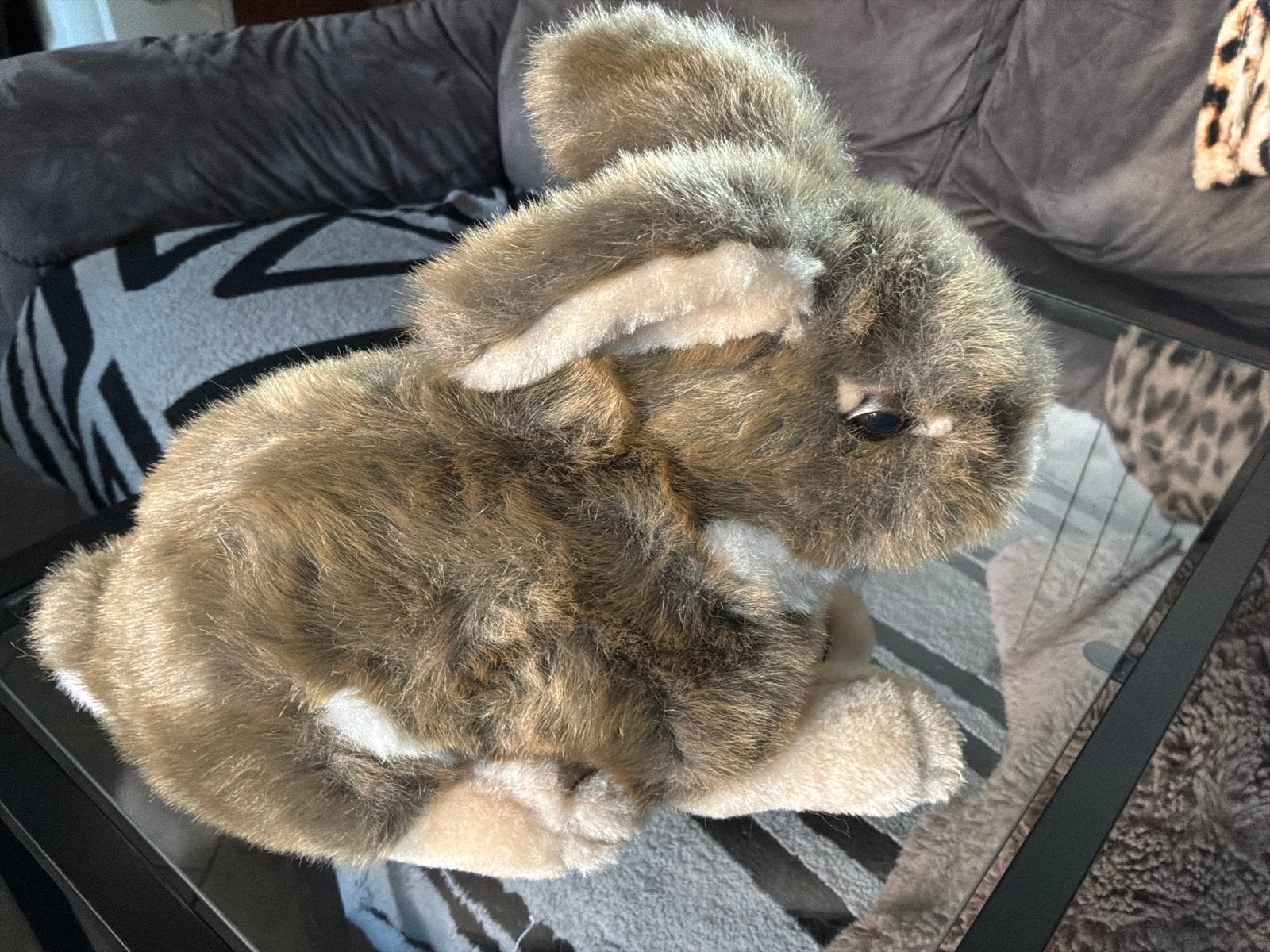 Schattige pluche konijn knuffel - zo goed als nieuw, Ophalen, Overige merken, Overige karakters, Konijn