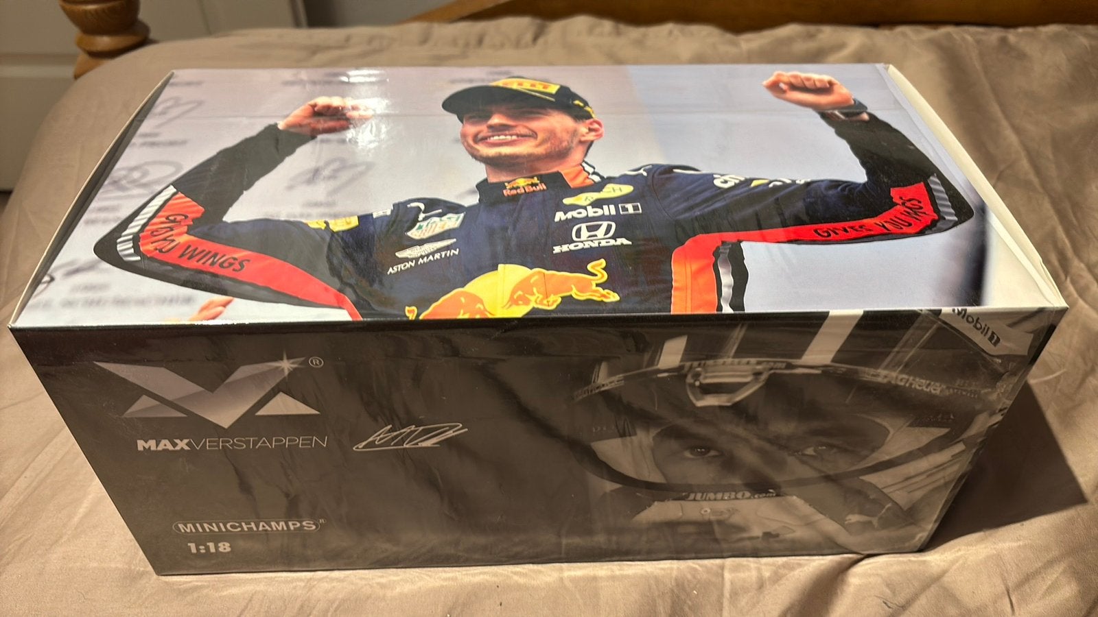 1/18 model max Verstappen red bull rb15 winner gp german, Ophalen of Verzenden, Zo goed als nieuw, Formule 1