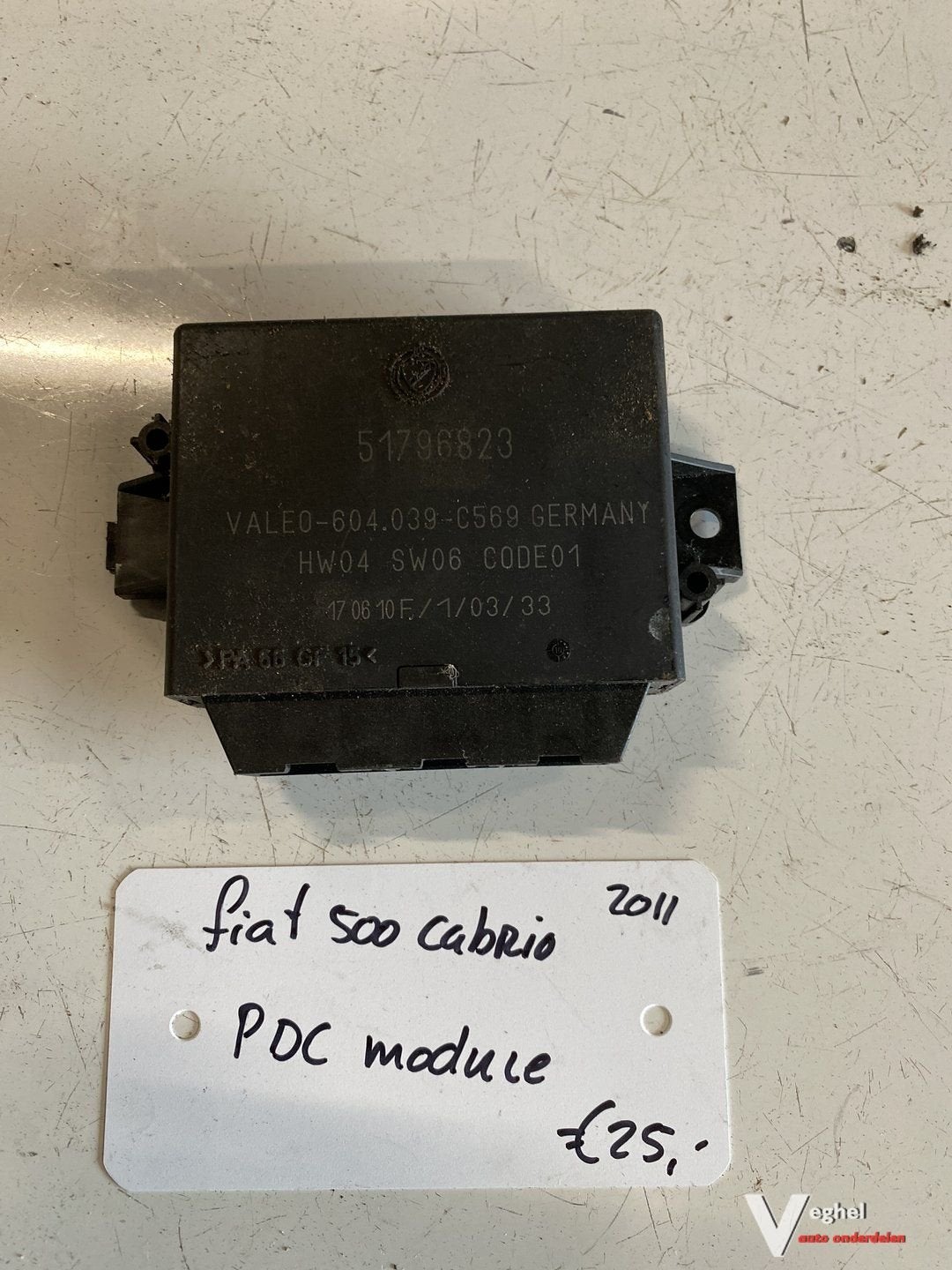 Fiat 500 Cabrio 2011 pdc module, Gebruikt, -, -, Ophalen of Verzenden