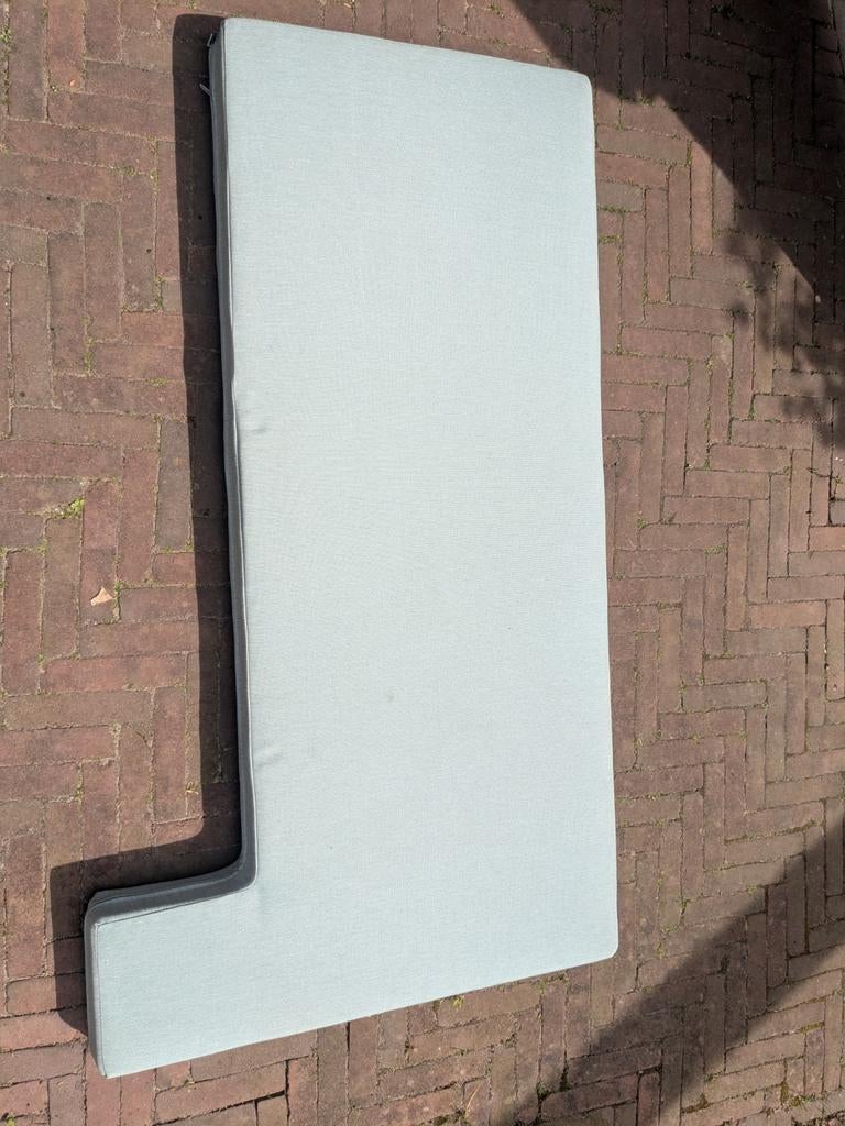 L-vormig zitkussen en 3 losse kussens voor bank/lounge, Ophalen, Gebruikt