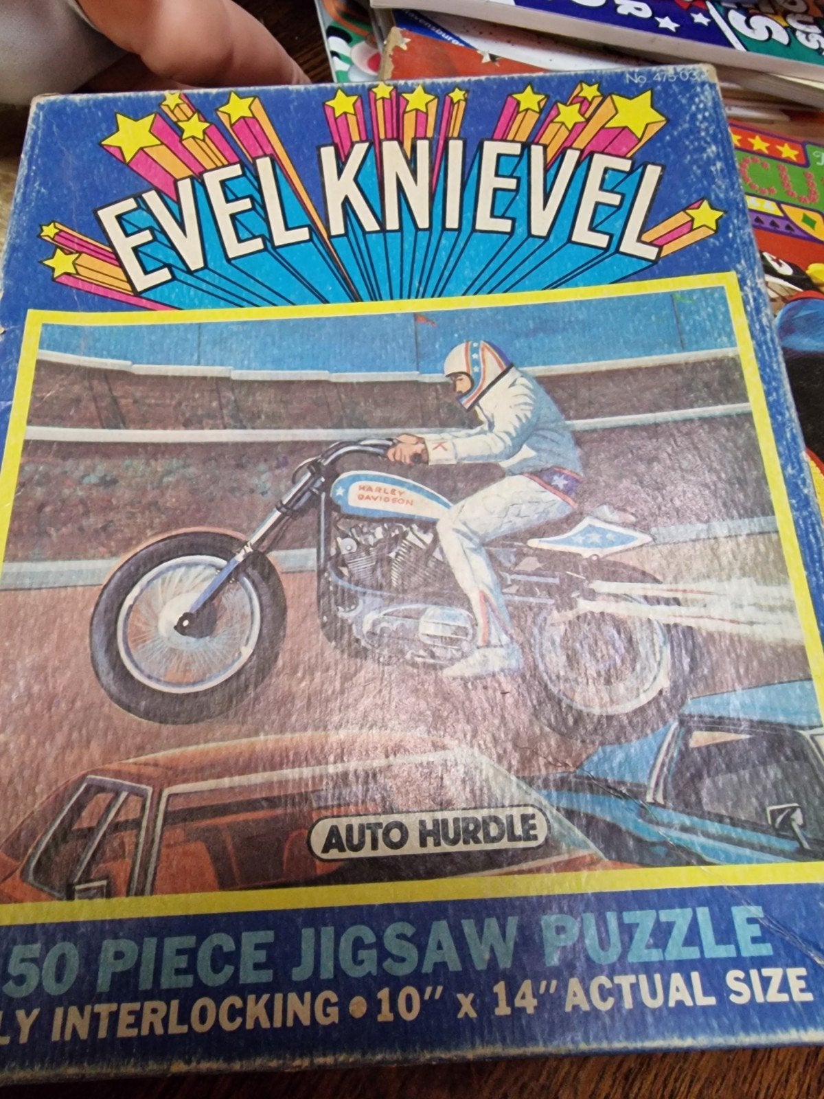 Vintage Evel Knievel Legpuzzel - 150 stukjes, Ophalen, Minder dan 500 stukjes, Gebruikt, Legpuzzel