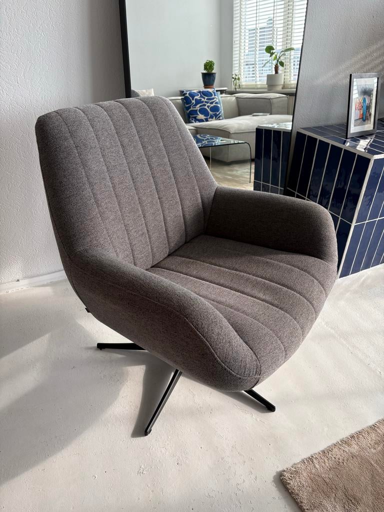 Mooi draaifauteuil grijs Goossens, Ophalen, Zo goed als nieuw, Grijs, Eén
