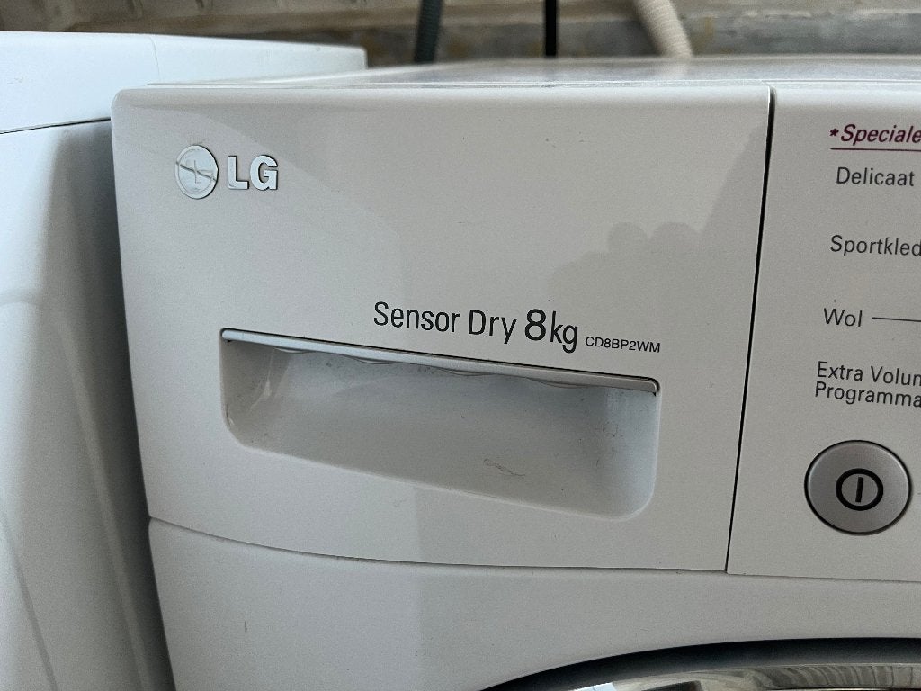 LG Sensor Dry 8kg Wasdroger, Ophalen, Gebruikt, Minder dan 85 cm, Anti-kreukfase