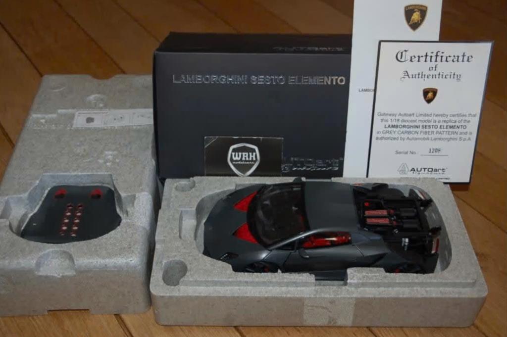 1:18 LAMBORGHINI SESTO ELEMENTO 74671 Autoart signature WRH, Verzenden, Zo goed als nieuw, Auto, Autoart