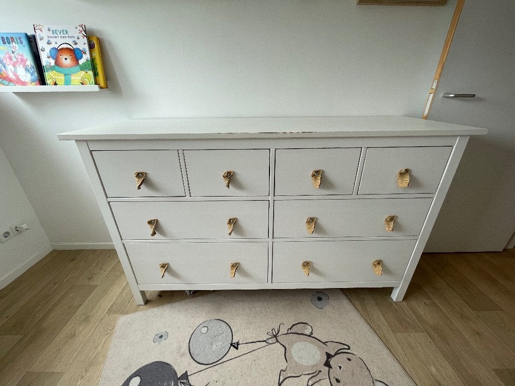 IKEA Ladekast / Commode Whitewash met Sisal Grepen, Kinderen en Baby's, Gebruikt, 50 tot 70 cm, 100 cm of meer, Voetruimte