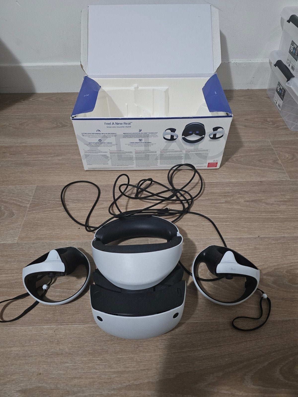playstation vr 2 headset  en controllers, Ophalen, Gebruikt, VR-bril, Sony PlayStation