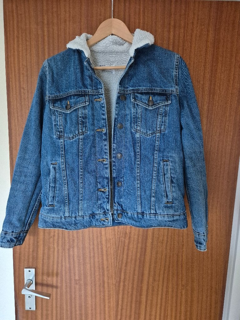 Spijkerjack met teddy voering, Kleding | Dames, Ophalen, Blauw, Bershka, Zo goed als nieuw