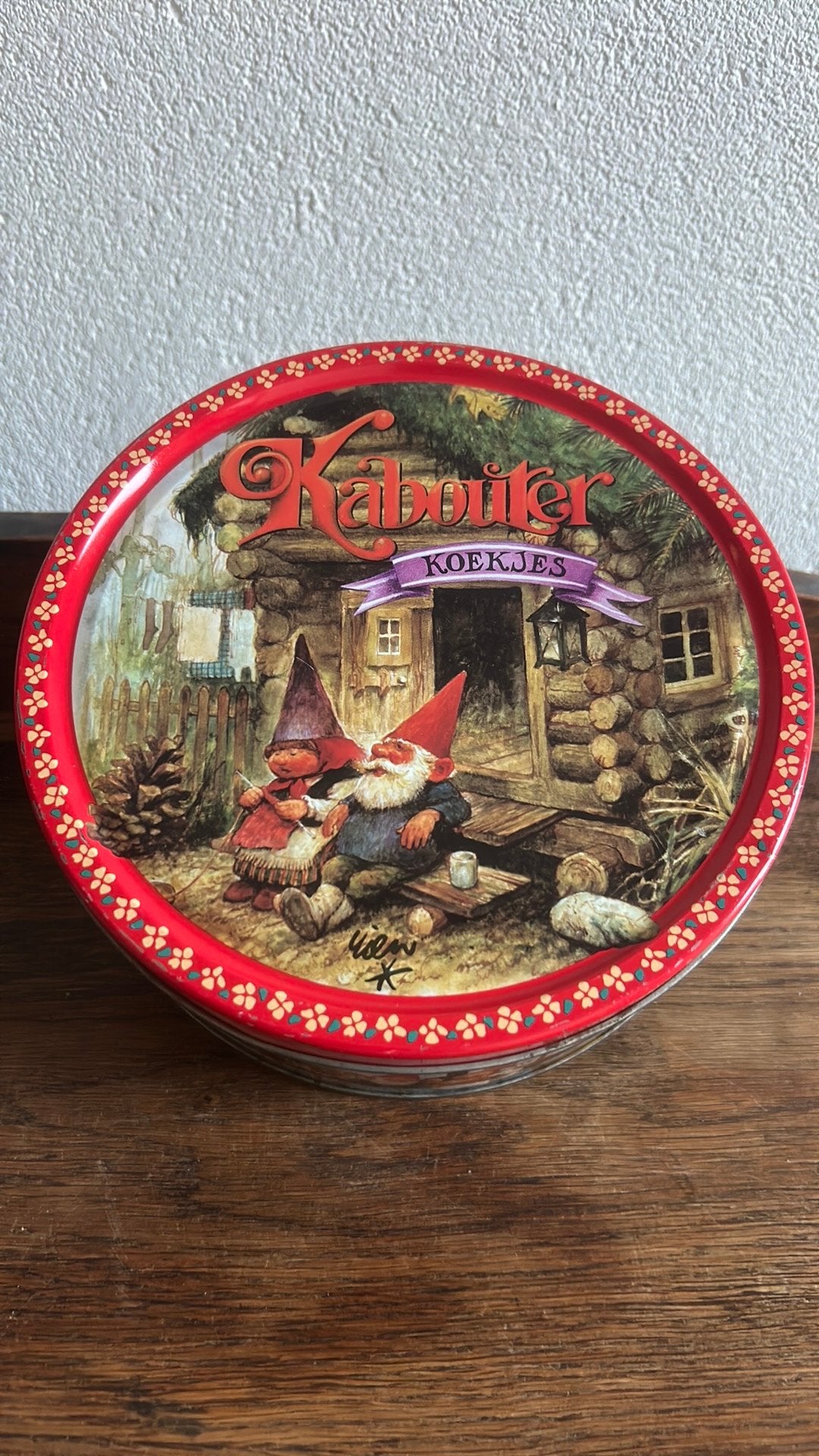 David de Kabouter rond (leeg) koek blik, Rien Poortvliet, Verzamelen, Ophalen of Verzenden, Zo goed als nieuw, Overige