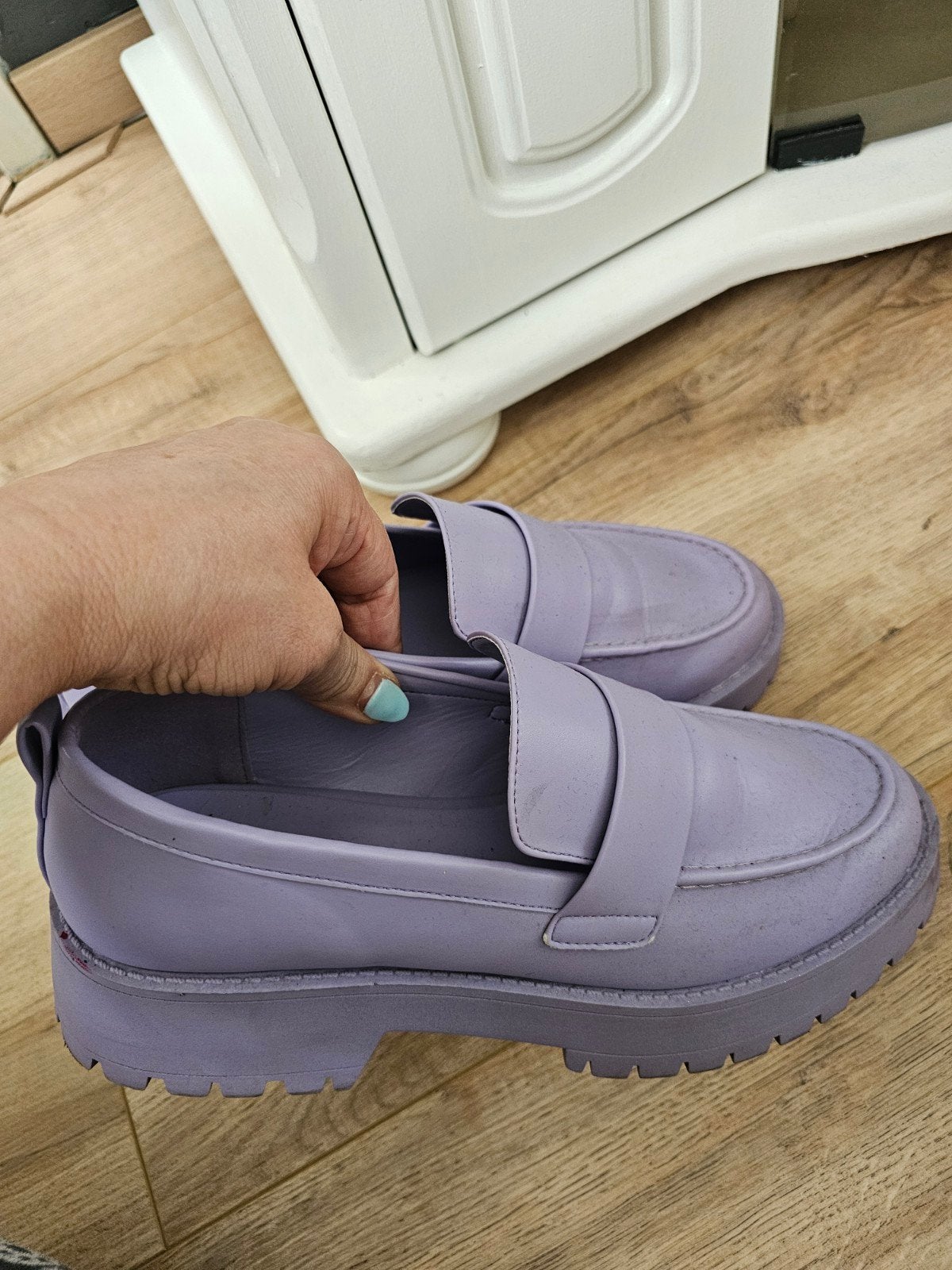 Zgan Lila/Paarse Loavers Maat 42 Incl.verzenden €35,-, Verzenden, Zo goed als nieuw, Overige kleuren, Sneakers of Gympen