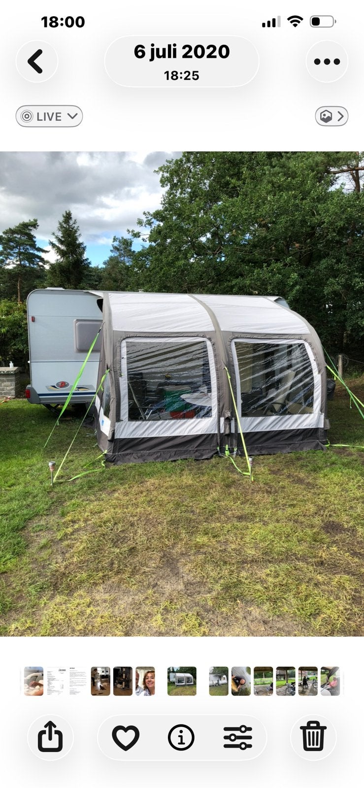 Opblaas voortent Rally Air Pro 330 Kampa, Ophalen of Verzenden, Zo goed als nieuw
