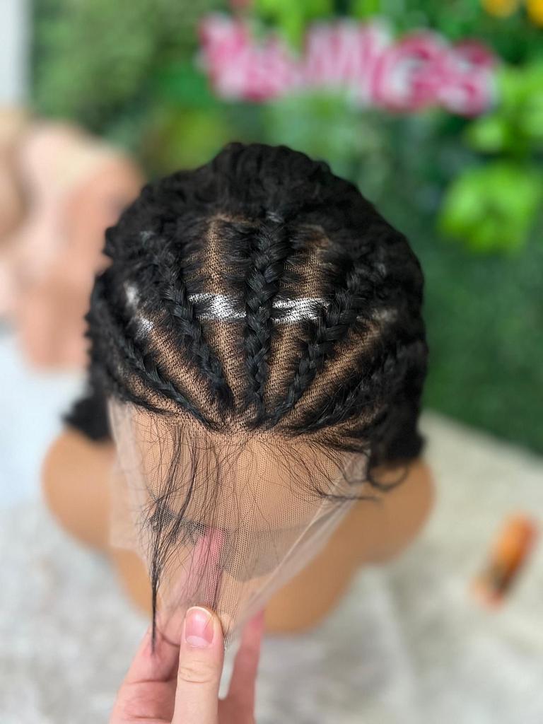 Gevlochten Pruik met Lace Front - Nieuw, Ophalen of Verzenden, Zo goed als nieuw, Pruik of Haarverlenging