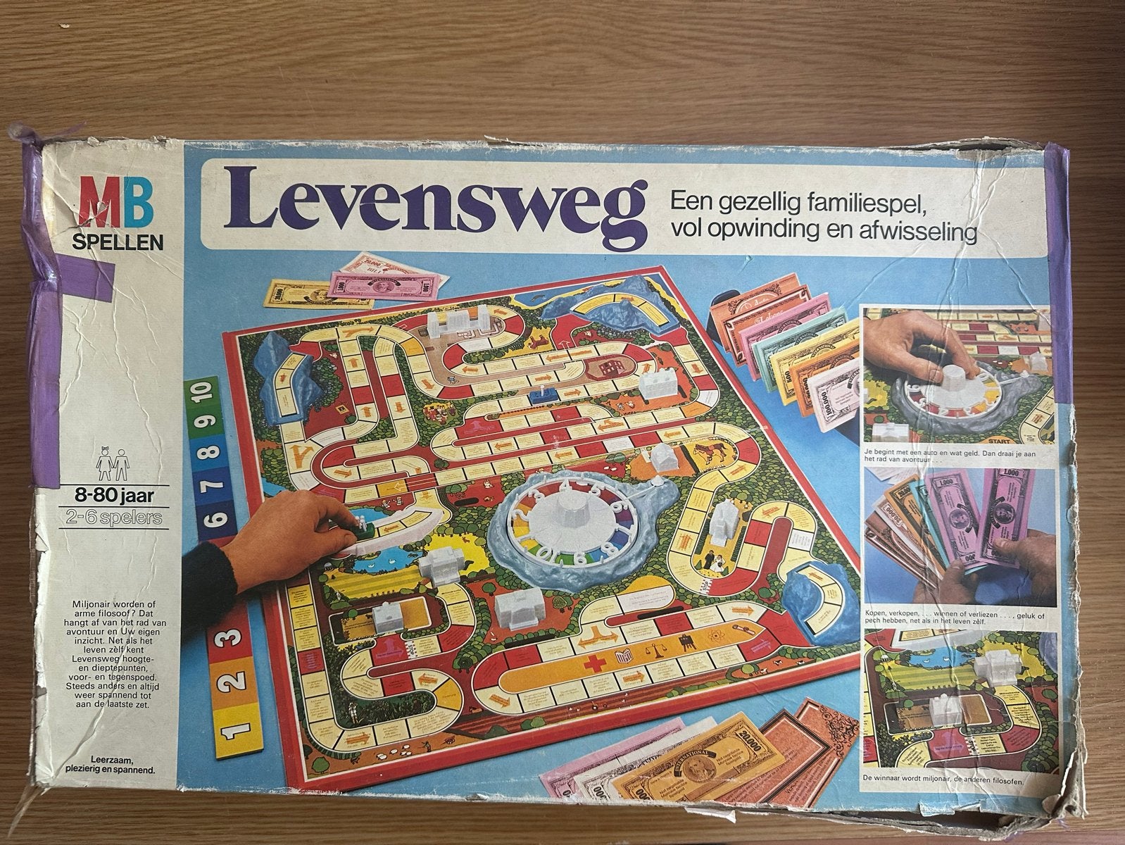 Levensweg Bordspel - MB Spellen (Vintage), Een of twee spelers, Ophalen, Gebruikt