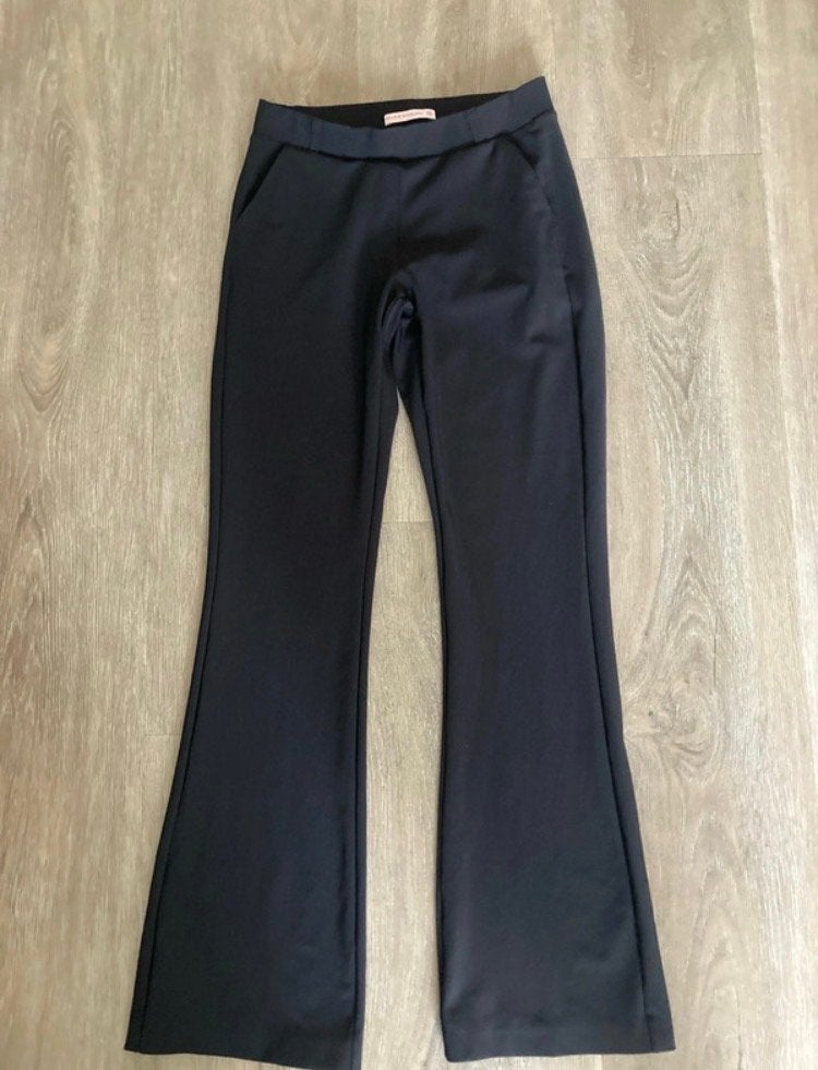 Studio Anneloes travelstof broek flair model wijde pijp zwar, Zwart, Ophalen of Verzenden, Zo goed als nieuw, Maat 34 (XS) of kleiner