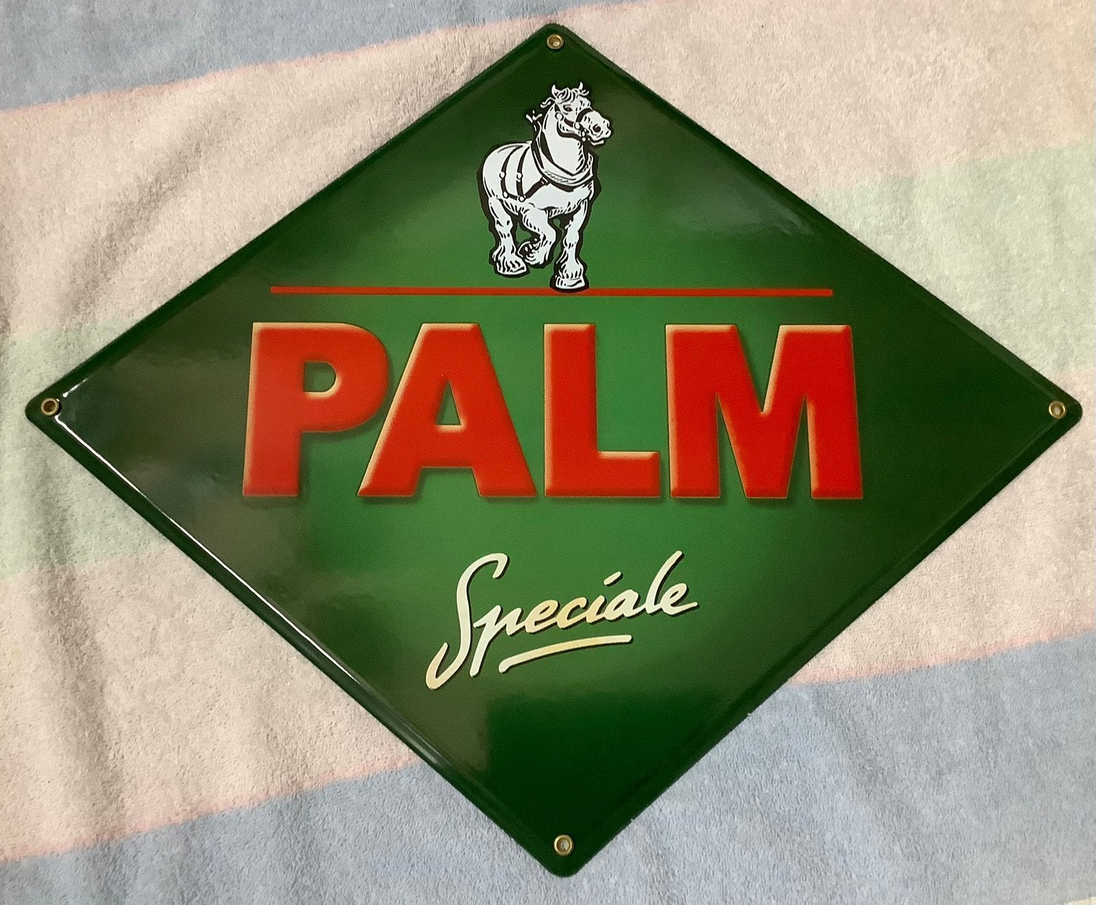 Emaille bord PALM bier 2003, Ophalen of Verzenden, Gebruikt, Reclamebord, Plaat of Schild, Palm