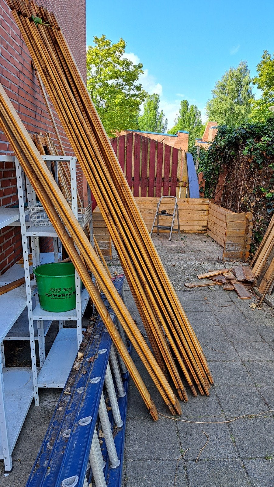 Diverse partij gebruikt hout en planken, Ophalen, Gebruikt, 25 tot 50 mm, 300 cm of meer
