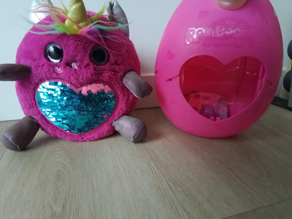 Roze Rainbocorns, Kinderen en Baby's, Speelgoed | Knuffels en Pluche, Overige merken, Overige typen, Ophalen of Verzenden, Zo goed als nieuw