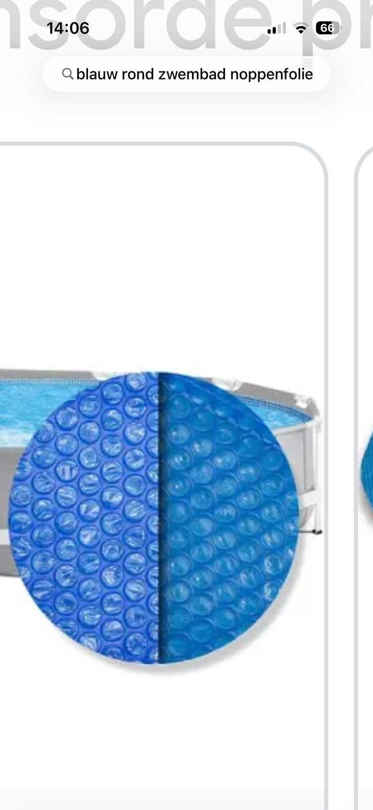 Zwembadzeil rond noppen solar blauw 4.88 mtr doorsnede, Tuin en Terras, Zwembad-toebehoren, Ophalen of Verzenden, Zo goed als nieuw