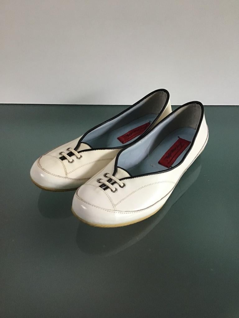 Witte lak ballerina’s 38 | navy vibe | Gratis verzenden, Verzenden, Wit, Nieuw, Ballerina's