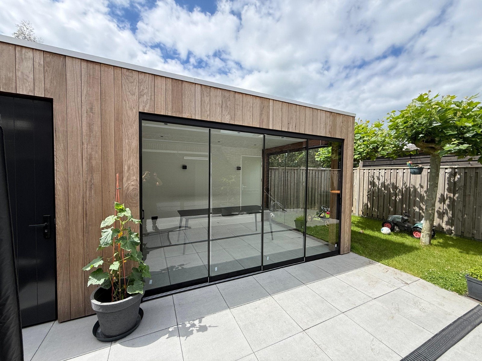 Glazen schuifwanden voor terrasoverkapping of tuinkamer, Gevelraam of Ruit, Nieuw, Veiligheidsglas, 160 cm of meer