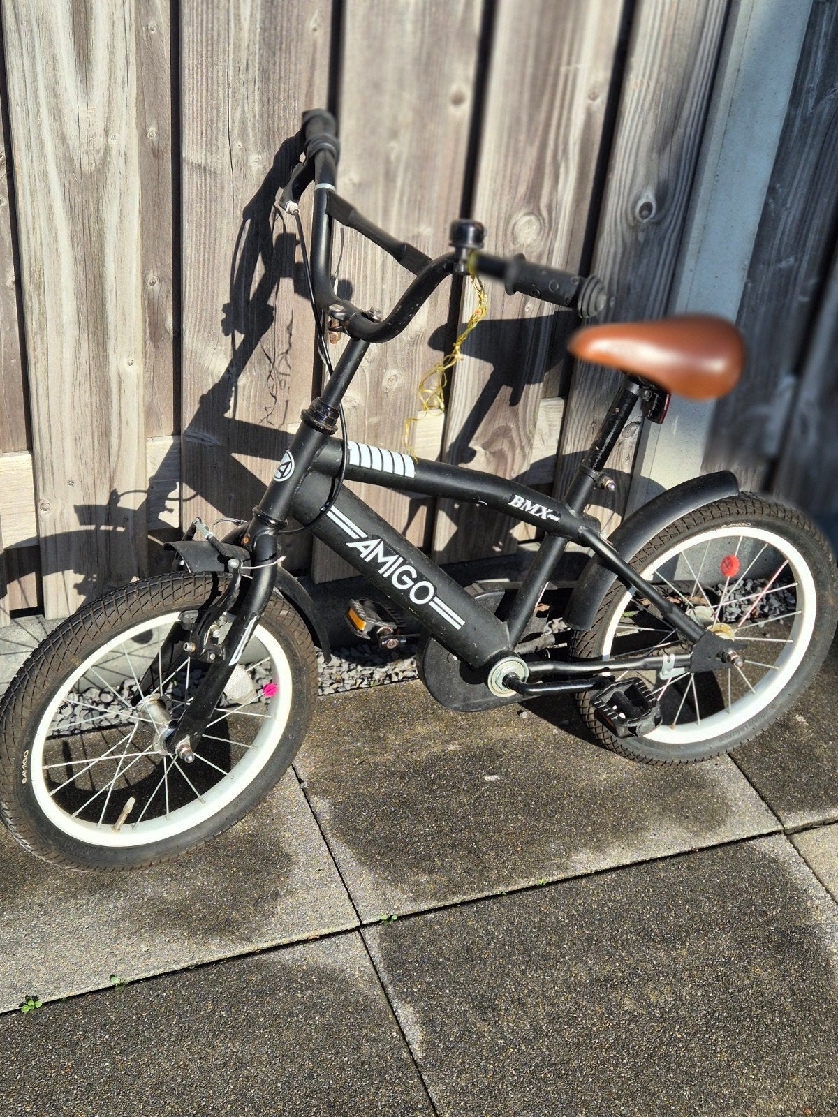 AMIGO BMX Kinderfiets Zwart - 16 inch, Ophalen, Terugtraprem, Gebruikt, Staal