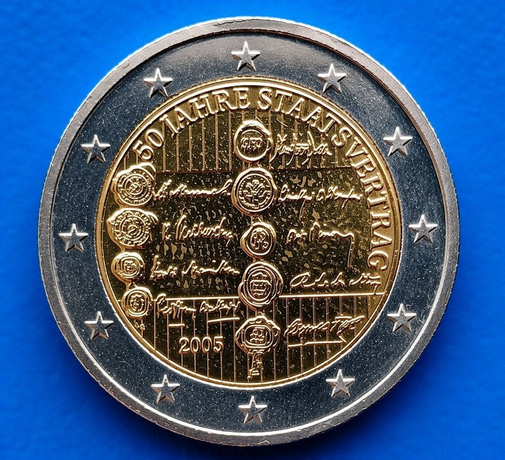 Oostenrijk 2 Euro "Staatsverdrag" - 2005, Postzegels en Munten, Munten | Europa | Euromunten, Verzenden, Oostenrijk, 2 euro, Losse munt