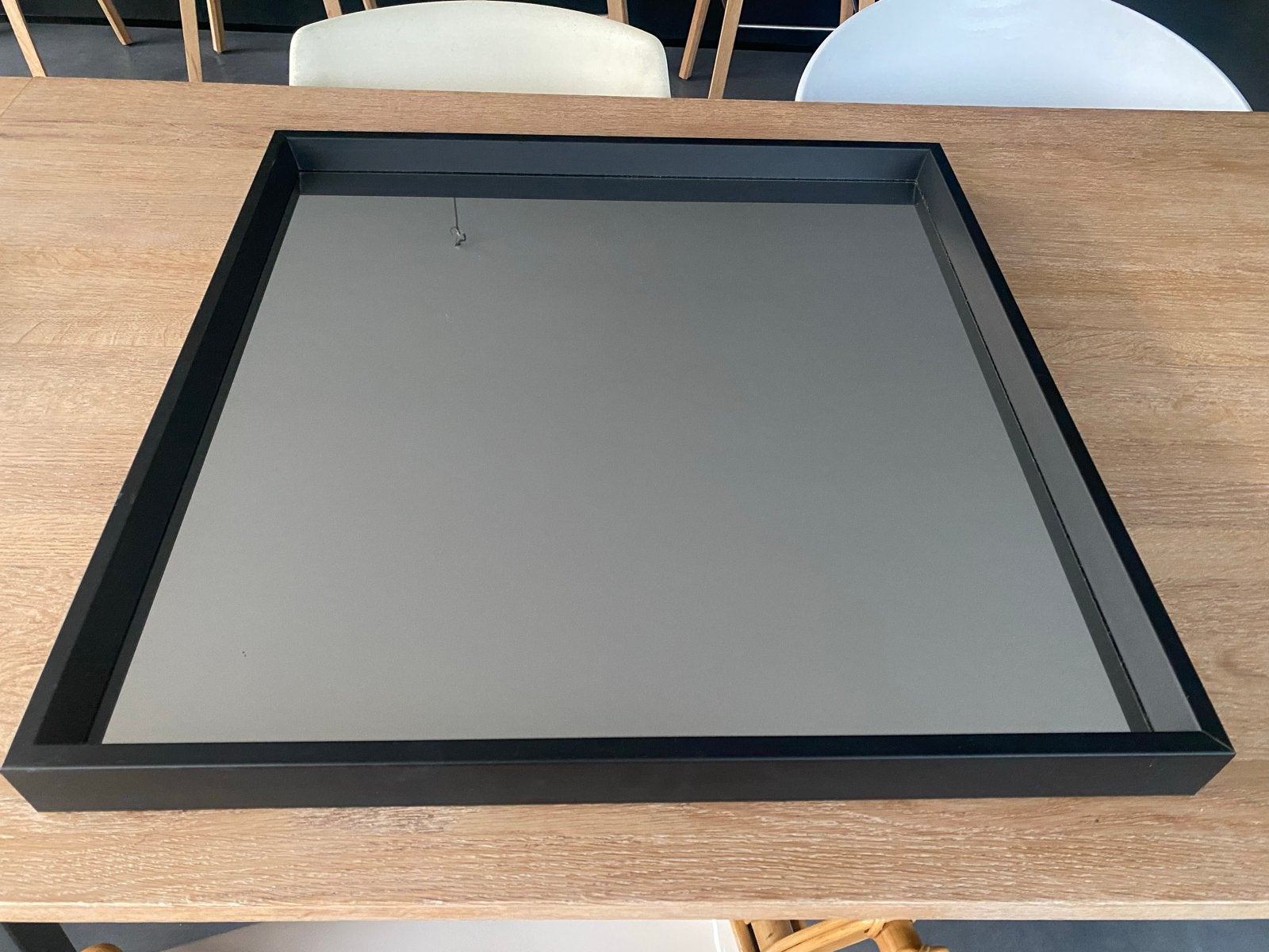 Ikea Nissedal spiegel zwart 65x65 cm, Ophalen, Vierkant, Zo goed als nieuw, Minder dan 100 cm