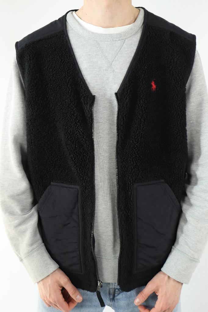 Ralph Lauren teddy gilet/bodywarmer - L, Maat 52/54 (L), Zwart, Ralph Lauren, Ophalen of Verzenden