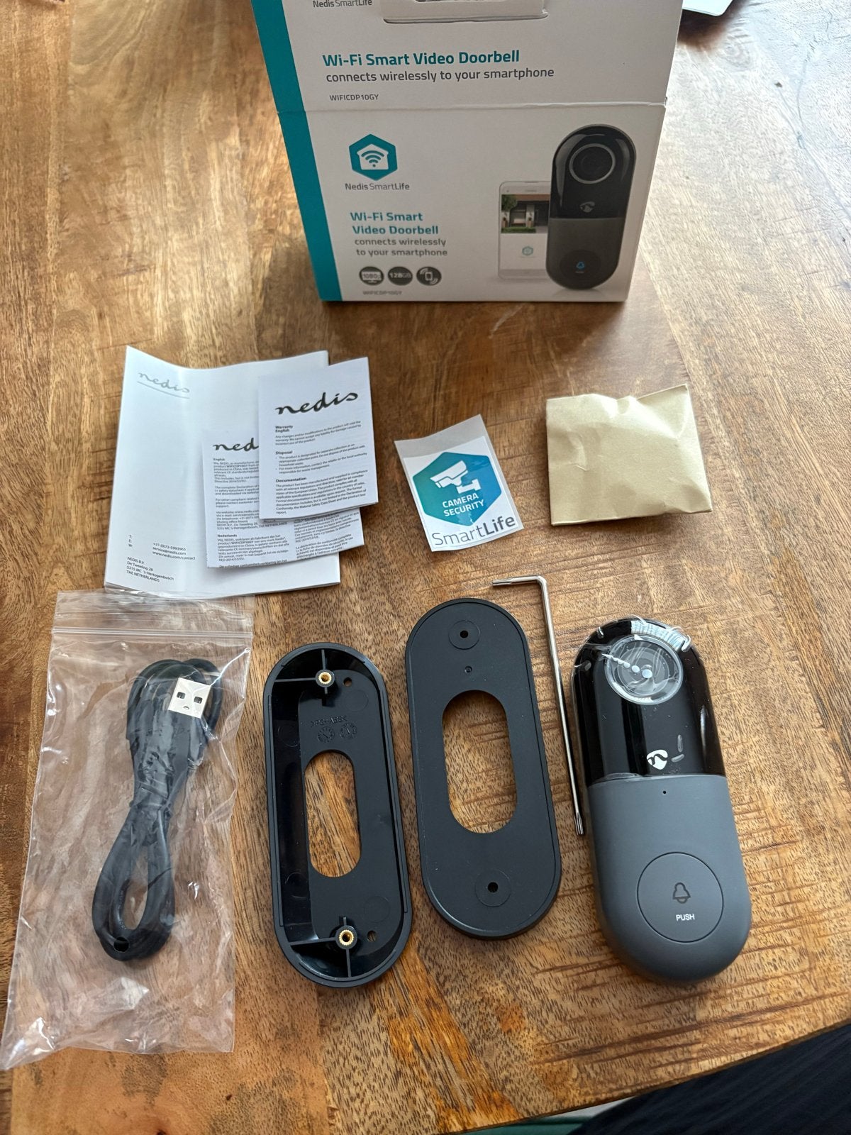 Nedis SmartLife Wi-Fi Video Deurbel nieuw, Ophalen, Bewegingsdetectiesensor, Nieuw, Draadloos