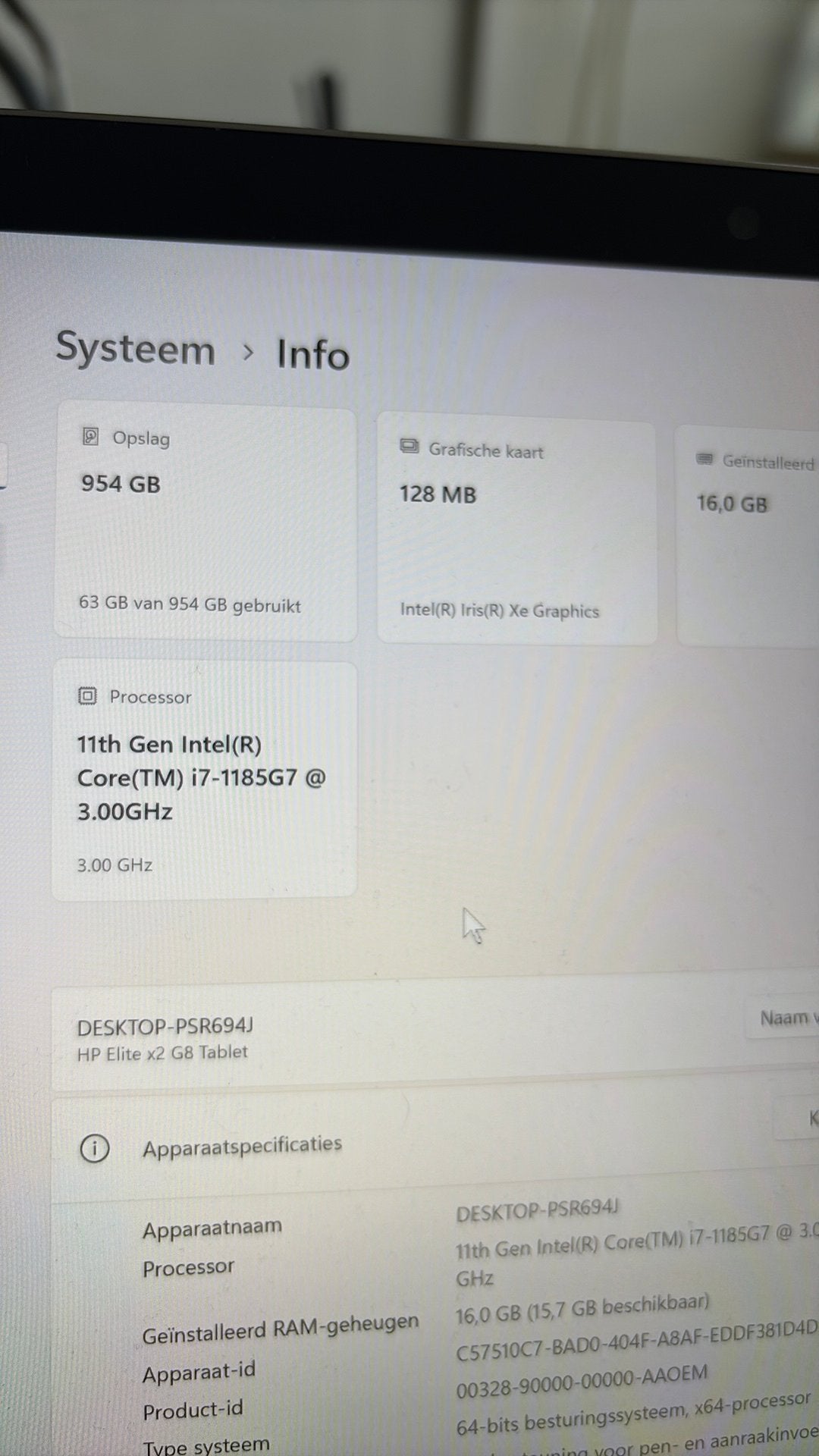 Tablet HP Elite x2 G8 11th generation, Ophalen, Zo goed als nieuw, 13 inch, 2 tot 3 Ghz