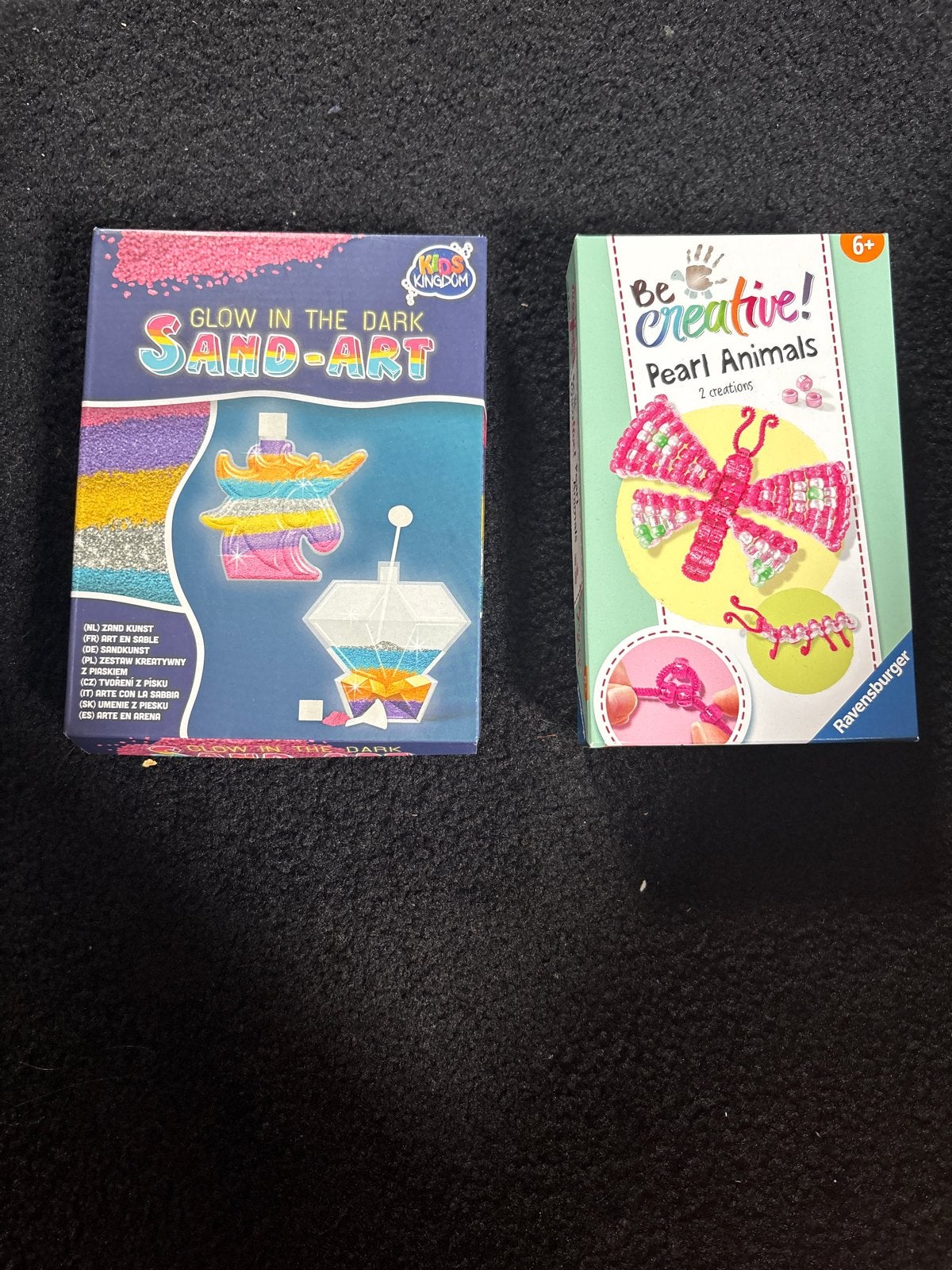 Knutselsets: Glow in the Dark Sand-Art & Pearl Animals, Dieren, Nieuw, Meerkleurig, Ophalen of Verzenden