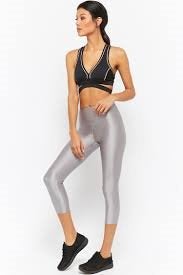 Forever 21 Capri Sport Legging Silver, Maat L, NIEUW!, Kleding | Dames, Verzenden, Maat 42/44 (L), Nieuw, Fitness of Aerobics