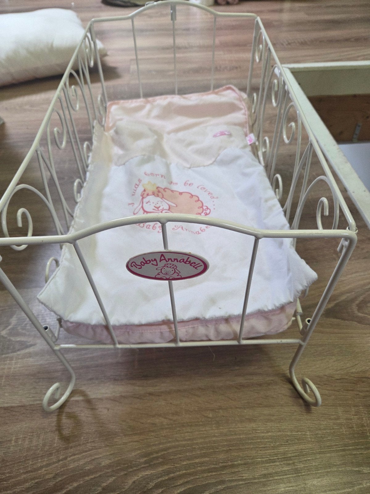 Baby Annabell Poppenbedje - Wit Metaal, Kinderen en Baby's, Speelgoed | Poppen, Ophalen of Verzenden, Gebruikt, Babypop