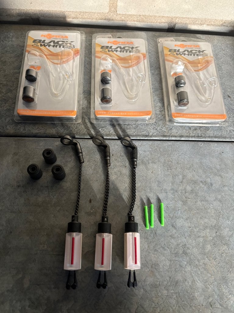 Korda black and white Bobbins, Watersport en Boten, Hengelsport | Karpervissen, Verzenden, Gebruikt, Overige typen