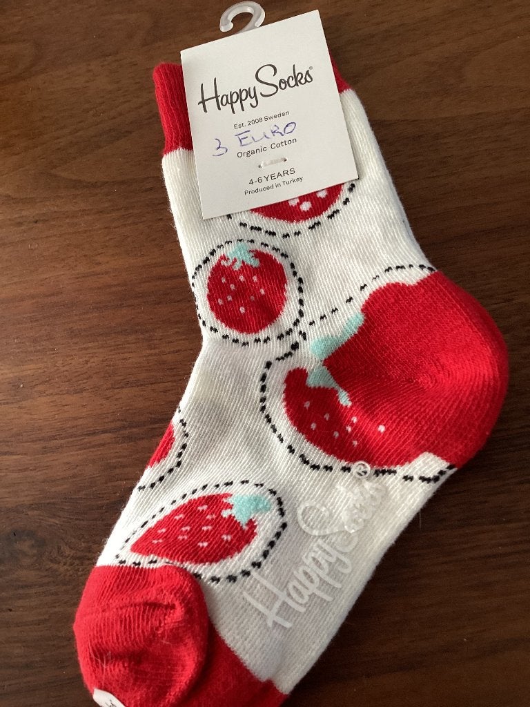 NIeuwe aardbei sokken, Sokken en Kniesokken, Verzenden, Wit, Nieuw