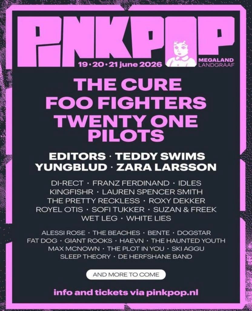 2 Pinkpop weekend kaarten, Twee personen