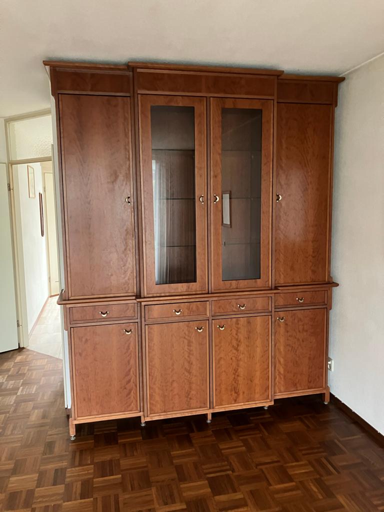Prachtige klassieke buffet/vitrine kast van kersenhout, Huis en Inrichting, Ophalen, Zo goed als nieuw, 25 tot 50 cm, Kersenhout