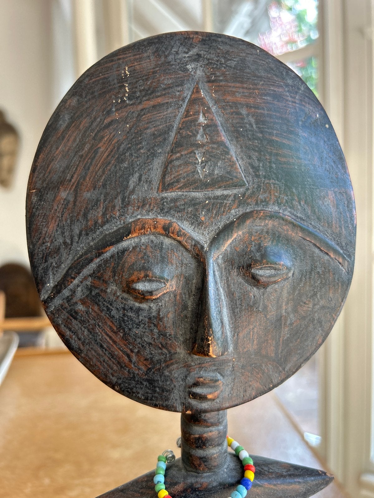 Vintage Ashanti Akua'ba vruchtbaarheidsbeeld - Ghana, Antiek en Kunst, Hout, Bruin, Afrika, Handgemaakt
